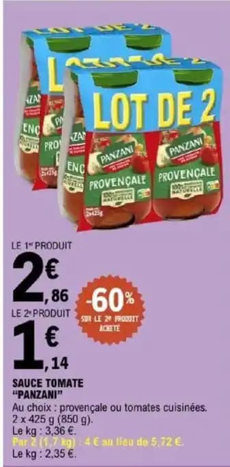 PANZANI Sauce tomate 850 g