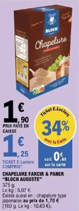 "BLOCH AUGUSTE" Chapelure farcir & paner