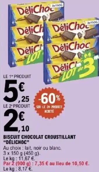 "DÉLICHOC" Biscuit chocolat croustillant 450 g