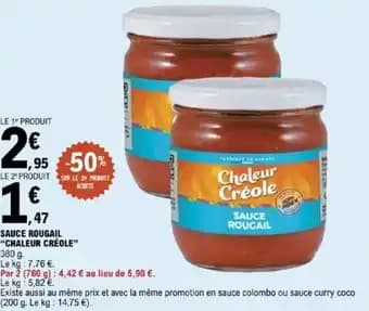 "CHALEUR CRÉOLE” Sauce rougail 380 g