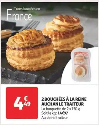 AUCHAN 2 bouchées à la reine le traiteur