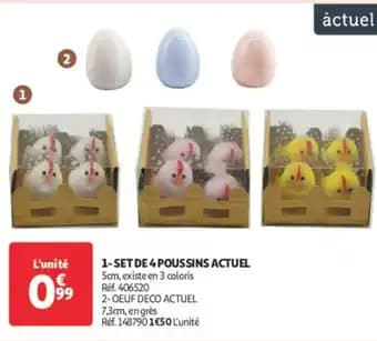 ACTUEL Set de 4 poussins actuel