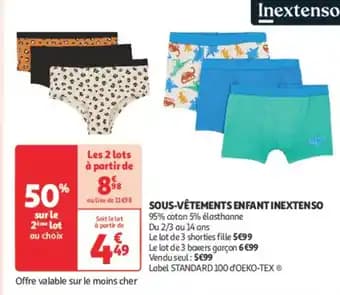 INEXTENSO Sous-vêtements enfant