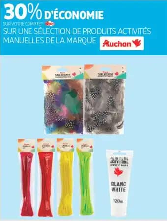 AUCHAN Sur une sélection de produits activités manuelles de la marque