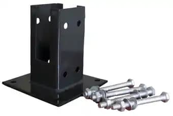 Platine de fixation pour poteau bois neva