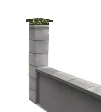 Élément pour pilier gris