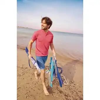 TEX Tee-shirt col tunisien homme