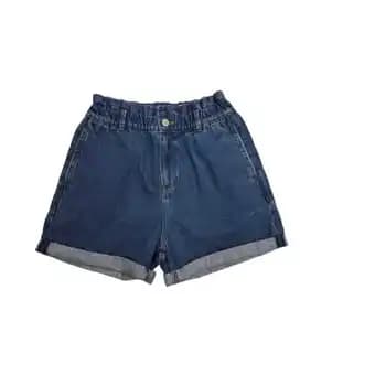 TEX Short denim Paperbag femme