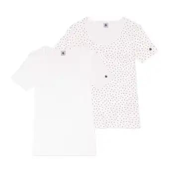 PETIT BATEAU Lot de 2 tee shirts femme