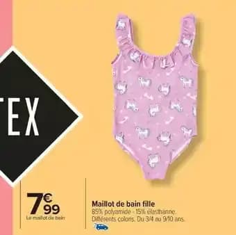 Maillot de bain fille
