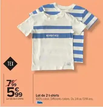 Lot de 2 t-shirts