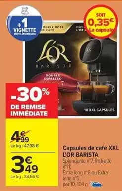 L'or - capsules de café xxl