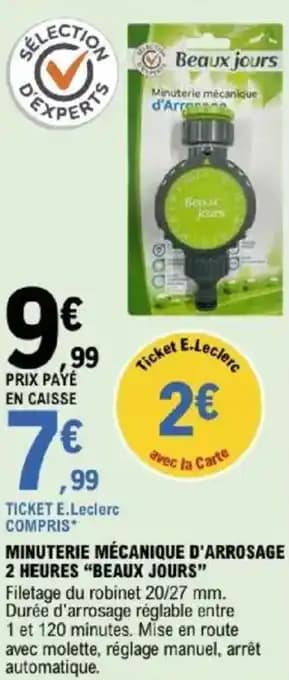 Promotion Exclusives de 2
            
        
        Minuterie : Découvrez l'Offre incontournable