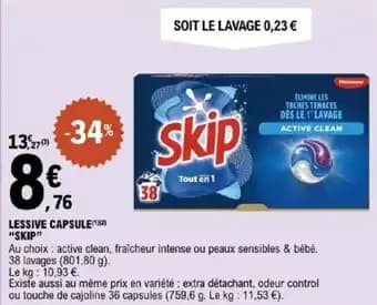 "SKIP" Lessive capsule