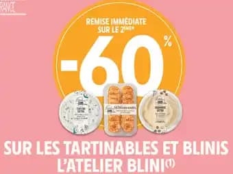 Promotion Exclusives de 1
Tartinables blini : Découvrez l'Offre incontournable