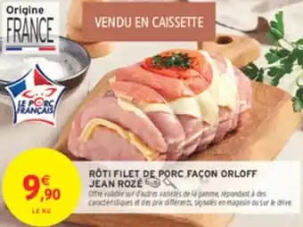 Roti filet de porc façon orloff jean roze 1 kg