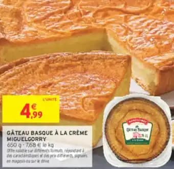 Gâteau basque à la crème miguelgorry 650 g