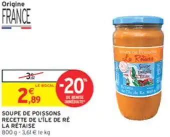 Soupe de poissons recette de l'île de ré la retaise 800 g