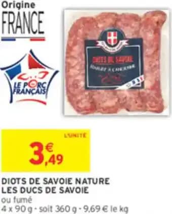 Diots de savoie nature les ducs de savoie 90 g