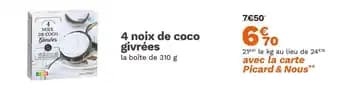4 noix de coco givrées 310 g