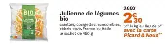 Julienne de légumes bio 450 g