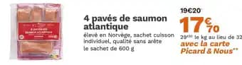 4 pavés de saumon atlantique 600 g