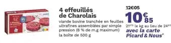 4 effeuillés de Charolais 500 g