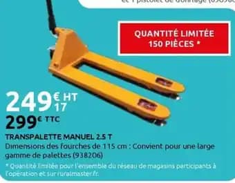 Transpalette manuel 2.5 t