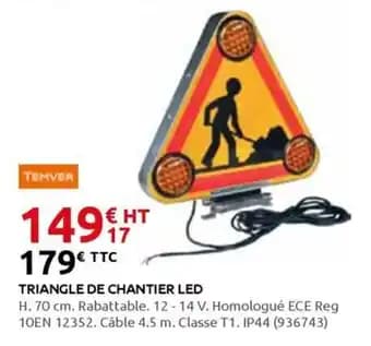 TEMVER Triangle de chantier led