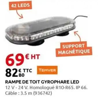 TEMVER Rampe de toit gyrophare led