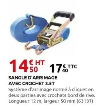 Sangle d'arrimage avec crochet 3.5t