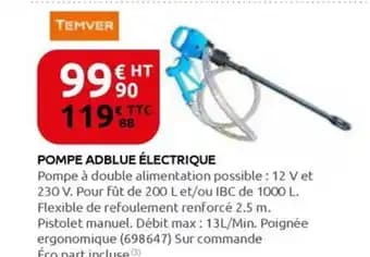 TEMVER Pompe adblue électrique