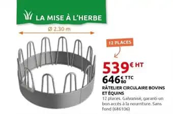 Râtelier circulaire bovins et équins