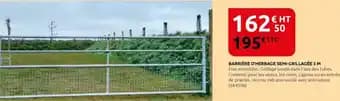 Barrière d'herbage semi-grillagée 3 m