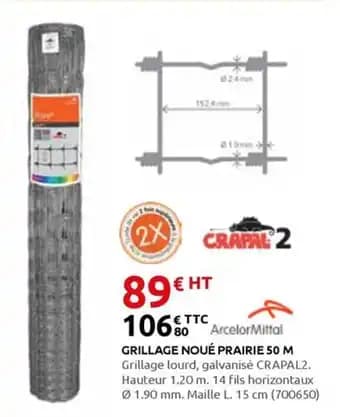 Grillage noué prairie 50 m