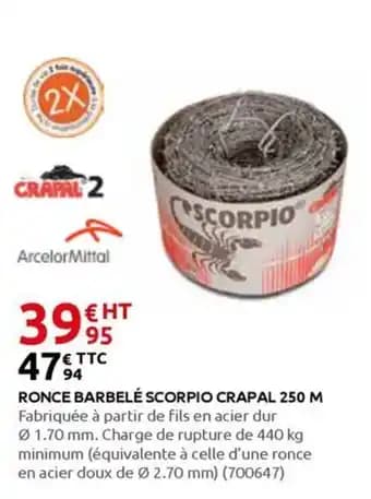SCORPIO Ronce barbelé scorpio crapal 250 m