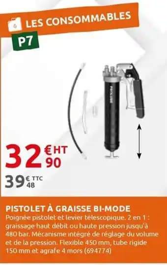Pistolet à graisse bi-mode