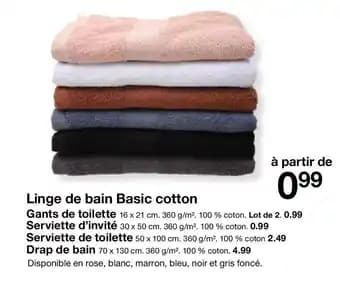 Linge de bain Basic cotton