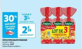 Promotion Exclusives de 3
Pâtes pipe rigate : Découvrez l'Offre incontournable