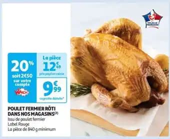 Poulet Fermier Rôti Dans Nos Magasins