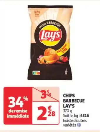 LAY'S Chips barbecue 370 g