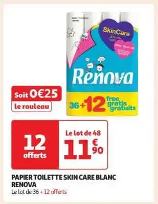 Papier Toilette Skin Care Blanc Renova