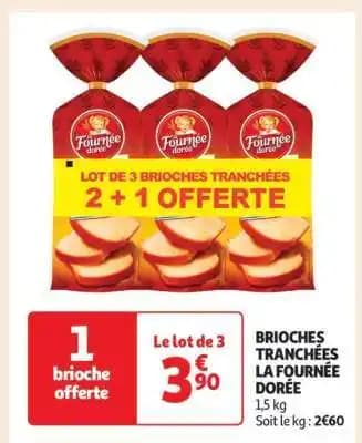 Brioches Tranchées La Fournée Dorée