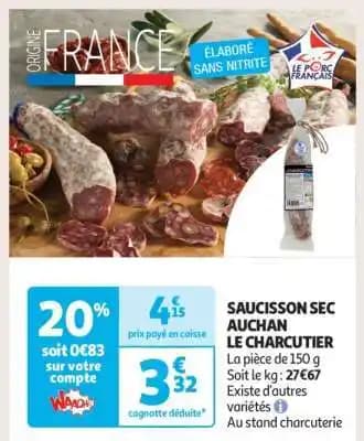 Saucisson Sec Auchan Le Charcutier