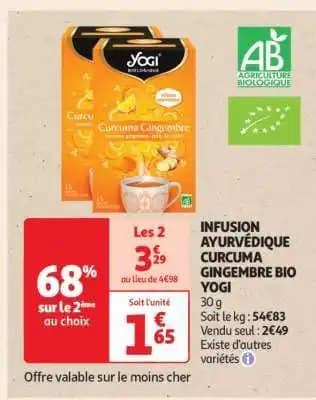 INFUSION AYURVÉDIQUE CURCUMA GINGEMBRE BIO YOGI