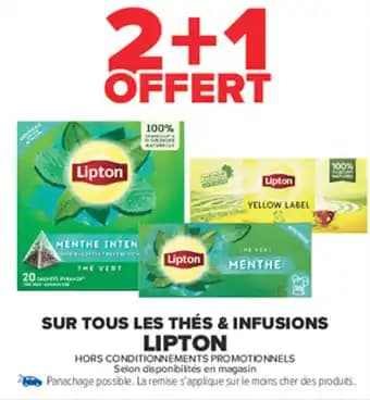 LIPTON Sur tous les thés & infusions