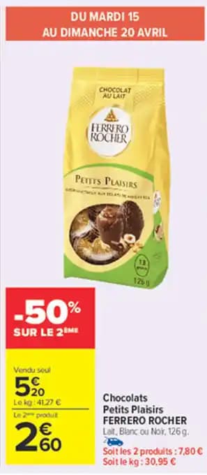 FERRERO ROCHER Chocolats Petits Plaisirs 126 g