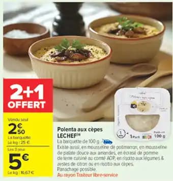 LECHEF Polenta aux cèpes 100 g