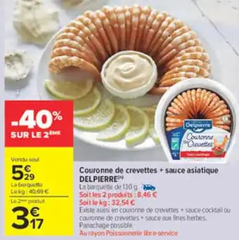Promotion Exclusives de 4
            
        
        Couronne de crevettes : Découvrez l'Offre incontournable