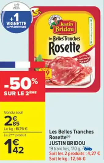 JUSTIN BRIDOU Les Belles Tranches Rosette 170 g